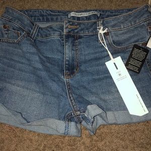 Celebrity Pink Light Washed Shorts